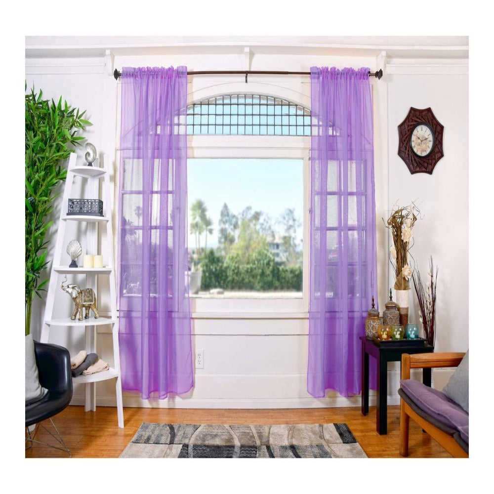Sheer Curtains - 2 Panels Set
