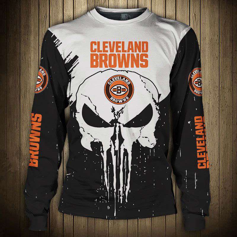 Men’s Cleveland Browns Sweatshirt Punisher - Unique Style & Lightweight