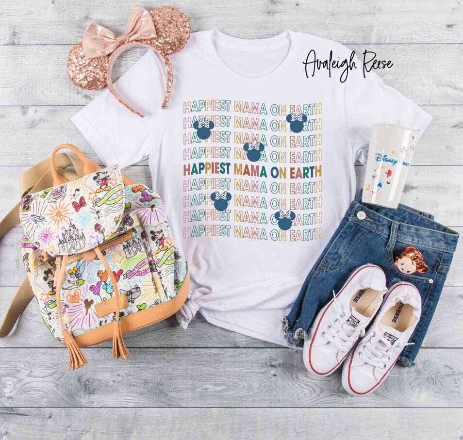 Happiest MAMA On Earth Shirt - Magical Matching Family Trip Tee for Mom