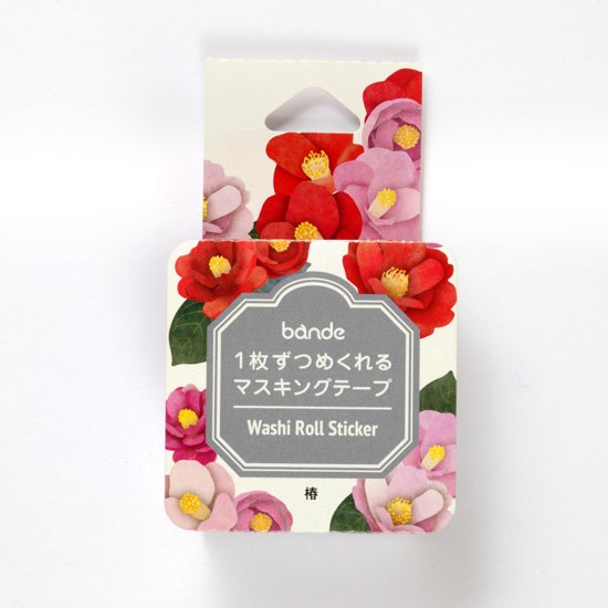 Camellia Flower Washi Roll Sticker Band (200 pieces)