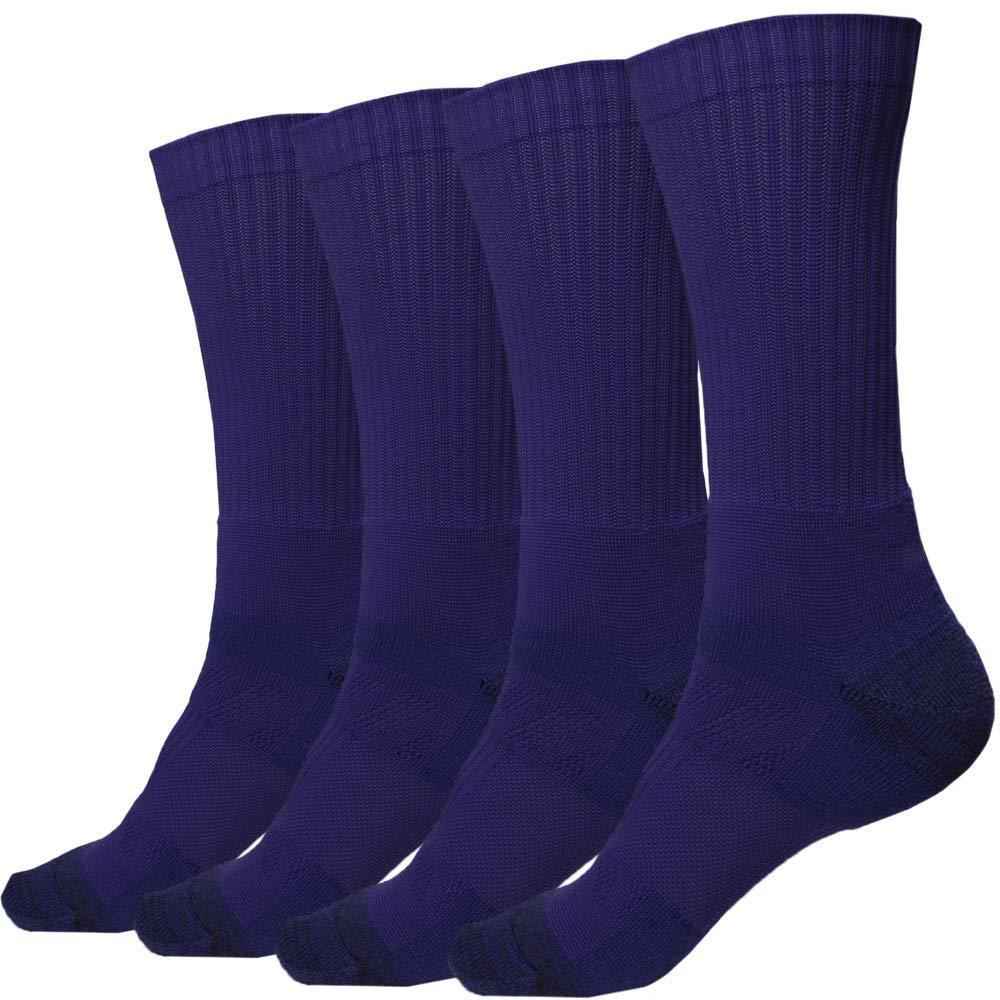 2 Pack of Men's Premium Athletic Sports Team Crew Socks for Football, Basketball, and Lacrosse