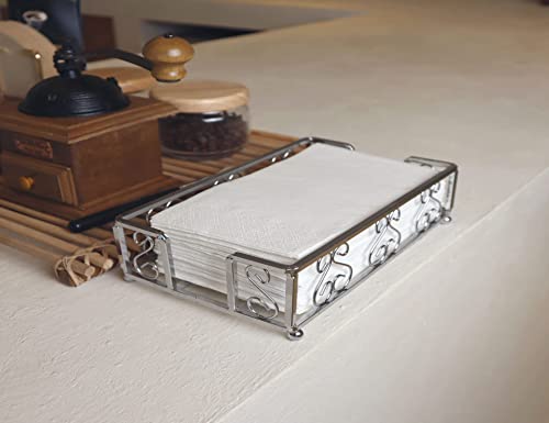 LEVIMETREE Stainless Steel Napkin Holder - Modern Serviette Holder for Dining Tables & Home Décor