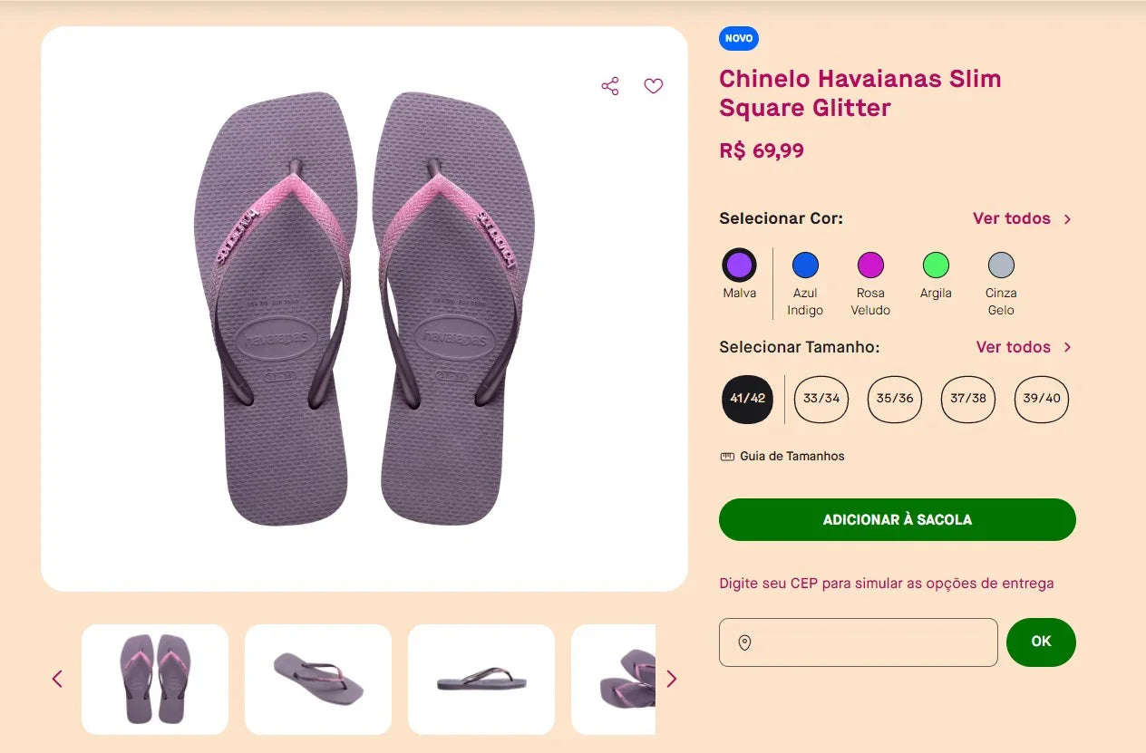 Havaianas Slim Square Sandals - Size 41/42 - 6 Styles (DDP)