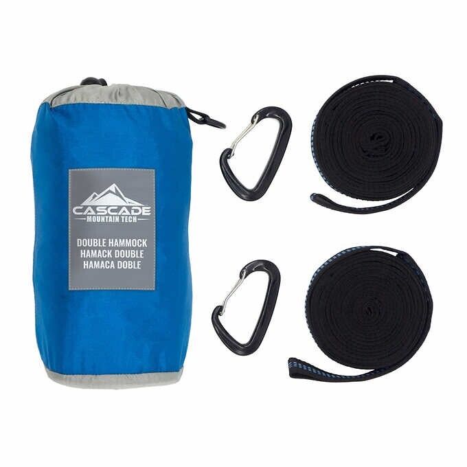 Cascade Mountain Tech Travel Hammock - 2-Person Portable Hammock for Outdoor Relaxation