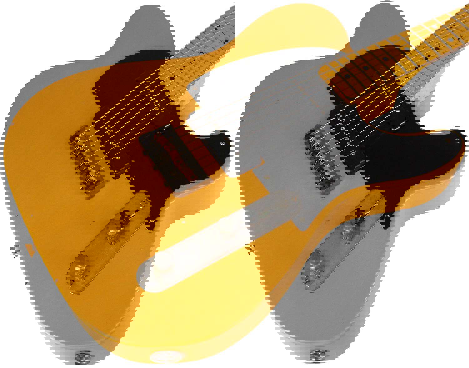 Nash T-2HB Guitar with P90 Pickups, Butterscotch Blonde Finish, Light Aging