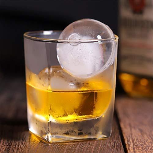 Convallaria Ice Cube Trays Whiskey Combo Mold (Set of 2) - Sphere & Square Ice Ball Maker with Lid & Funnel