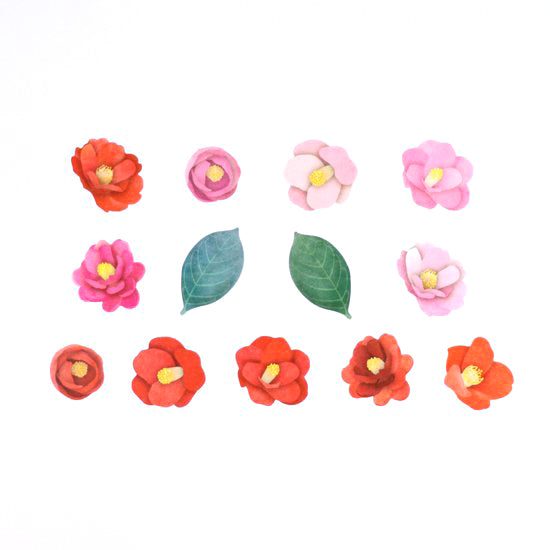 Camellia Flower Washi Roll Sticker Band (200 pieces)
