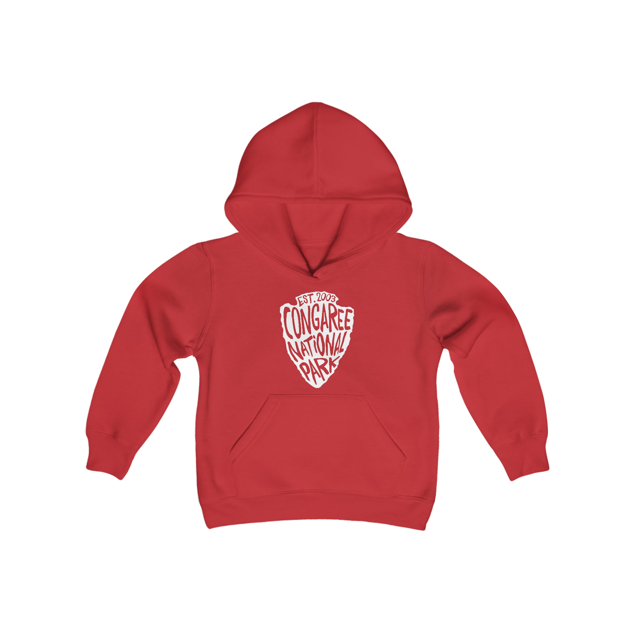 Congaree National Park Kids Hoodie - Arrowhead Chunky Text