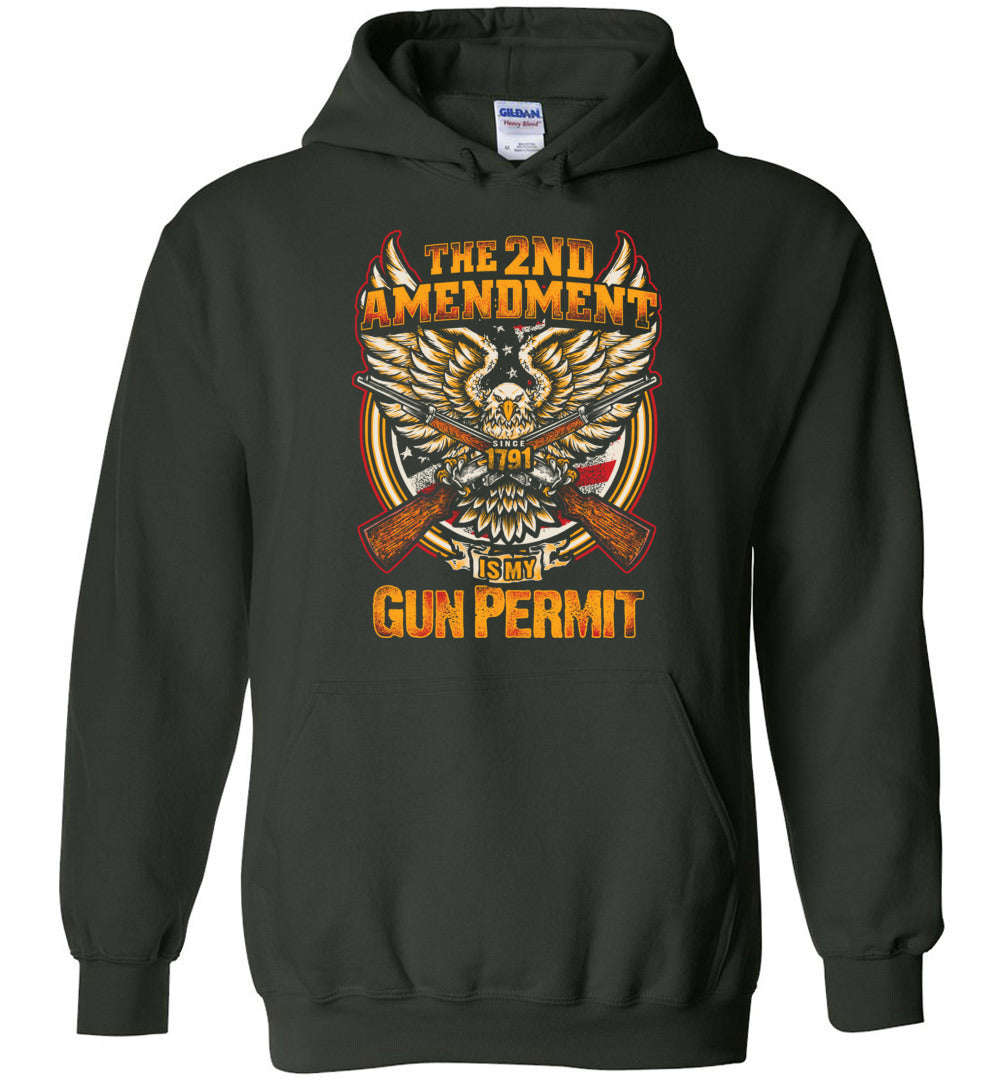 The 2nd Amendment is My Gun Permit Mens Hoodie