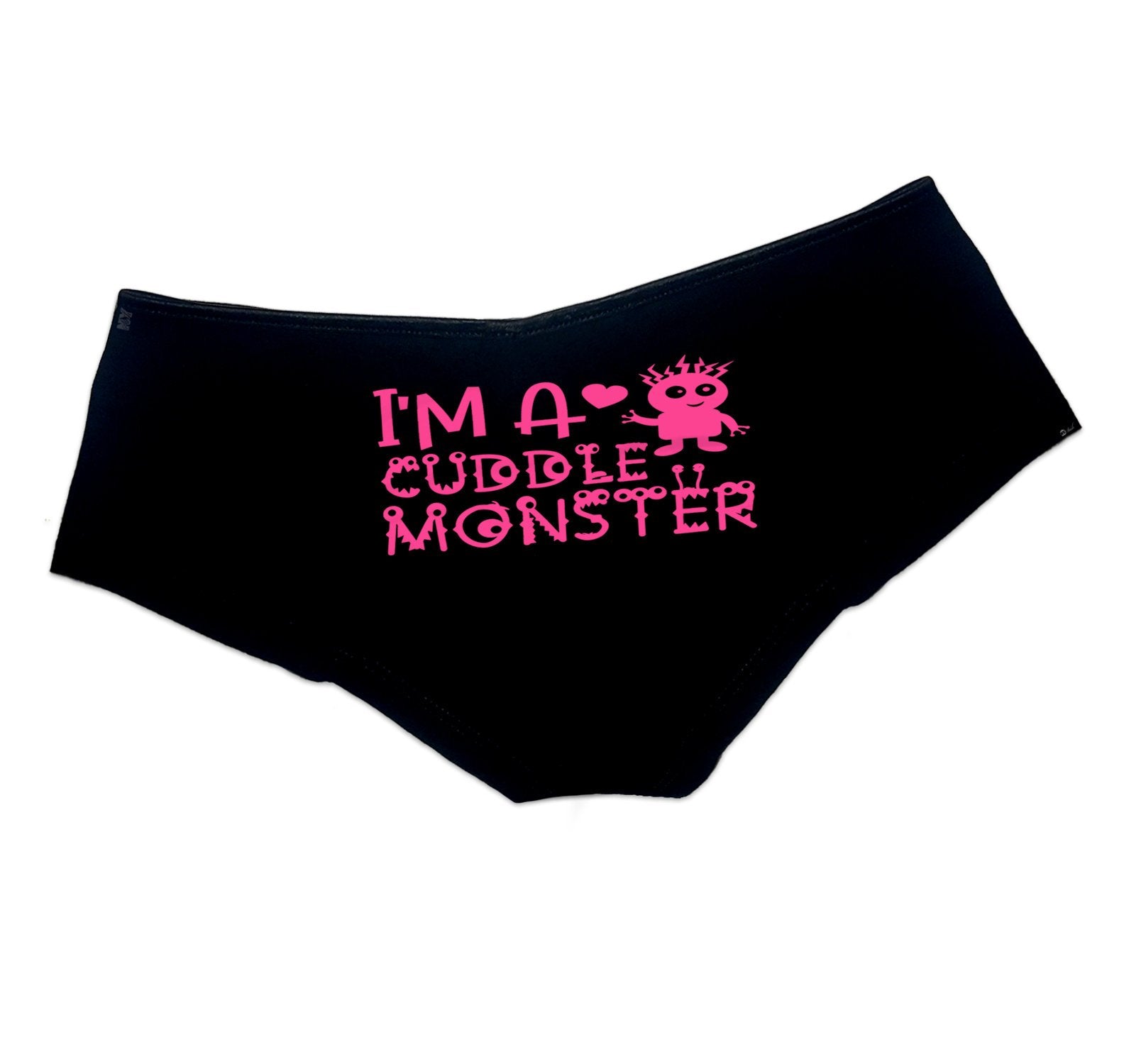 Im A Cuddle Monster Cute DDLG Panties Sexy Funny Boy Short Bachelorette Party Bridal Gift Womens Underwear