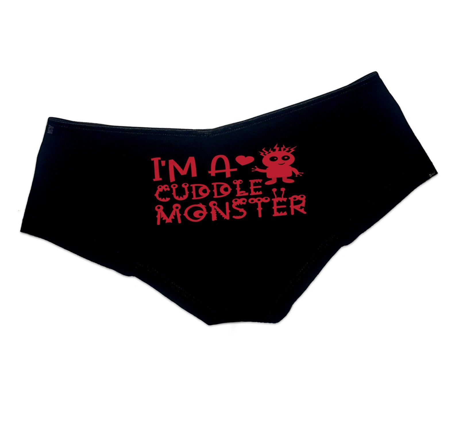 Im A Cuddle Monster Cute DDLG Panties Sexy Funny Boy Short Bachelorette Party Bridal Gift Womens Underwear