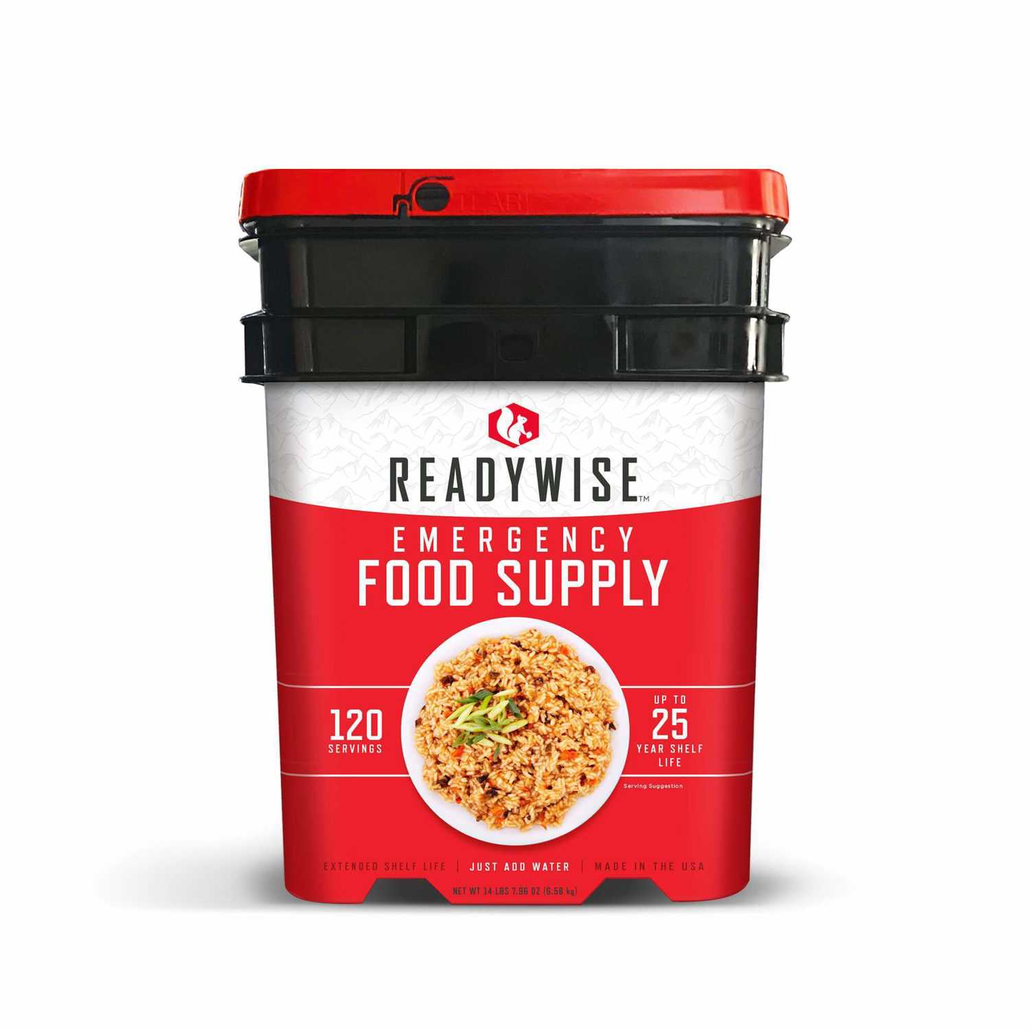 Full Entrées Grab & Go Buckets - 120 Servings Emergency Storable Food (ReadyWise)