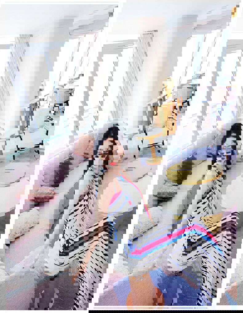 New Summer Office Lady Fashion Casual Brand Women Girls Skinny Sleeveless Striped Suits Sets Clothing