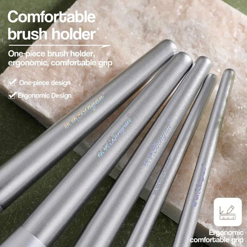 8pcs Silvery Professional Make Up Brush Set Beauty Tools Kit