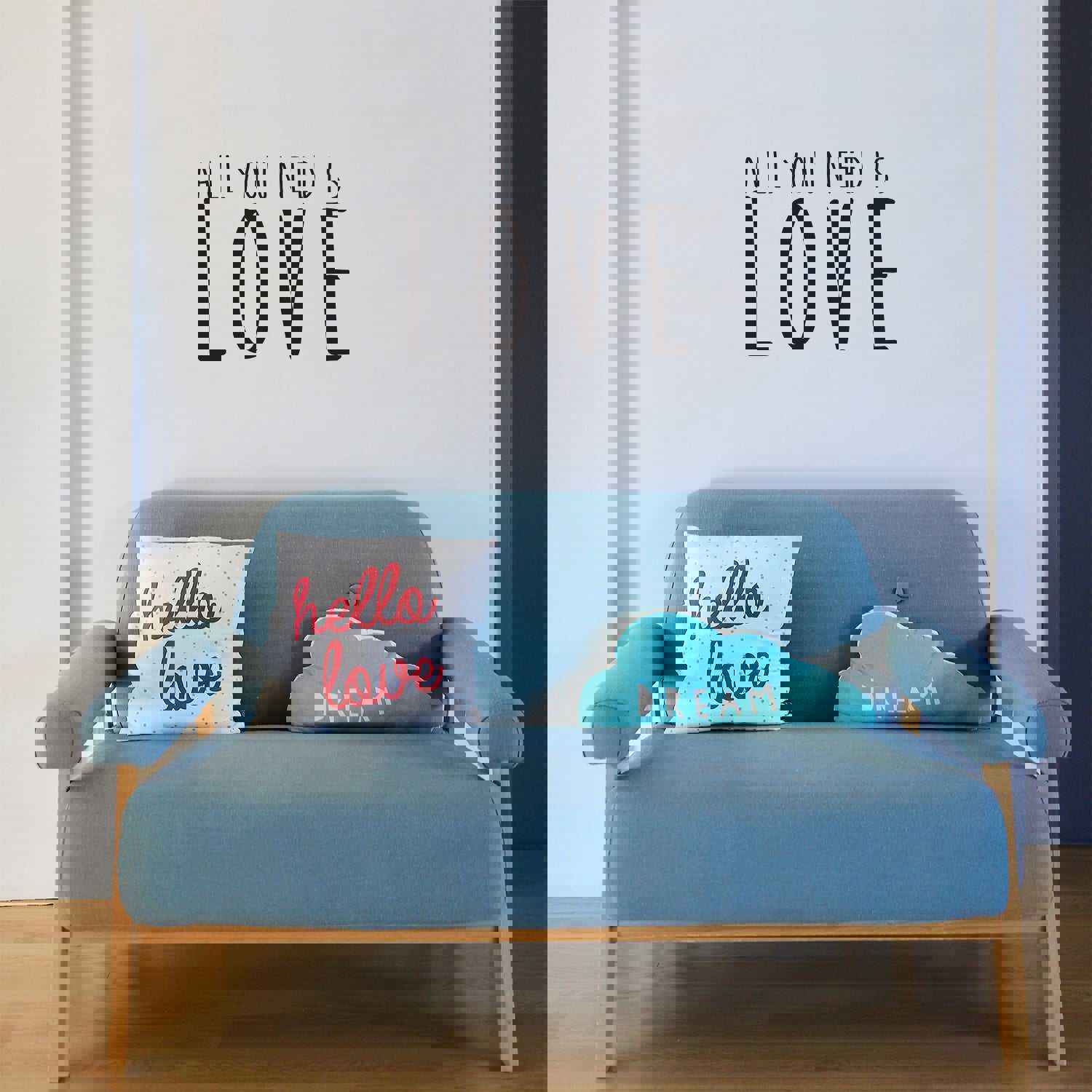 All You Need is Love Vinyl Wall Art Decal - Motivational Home Decor for Bedroom