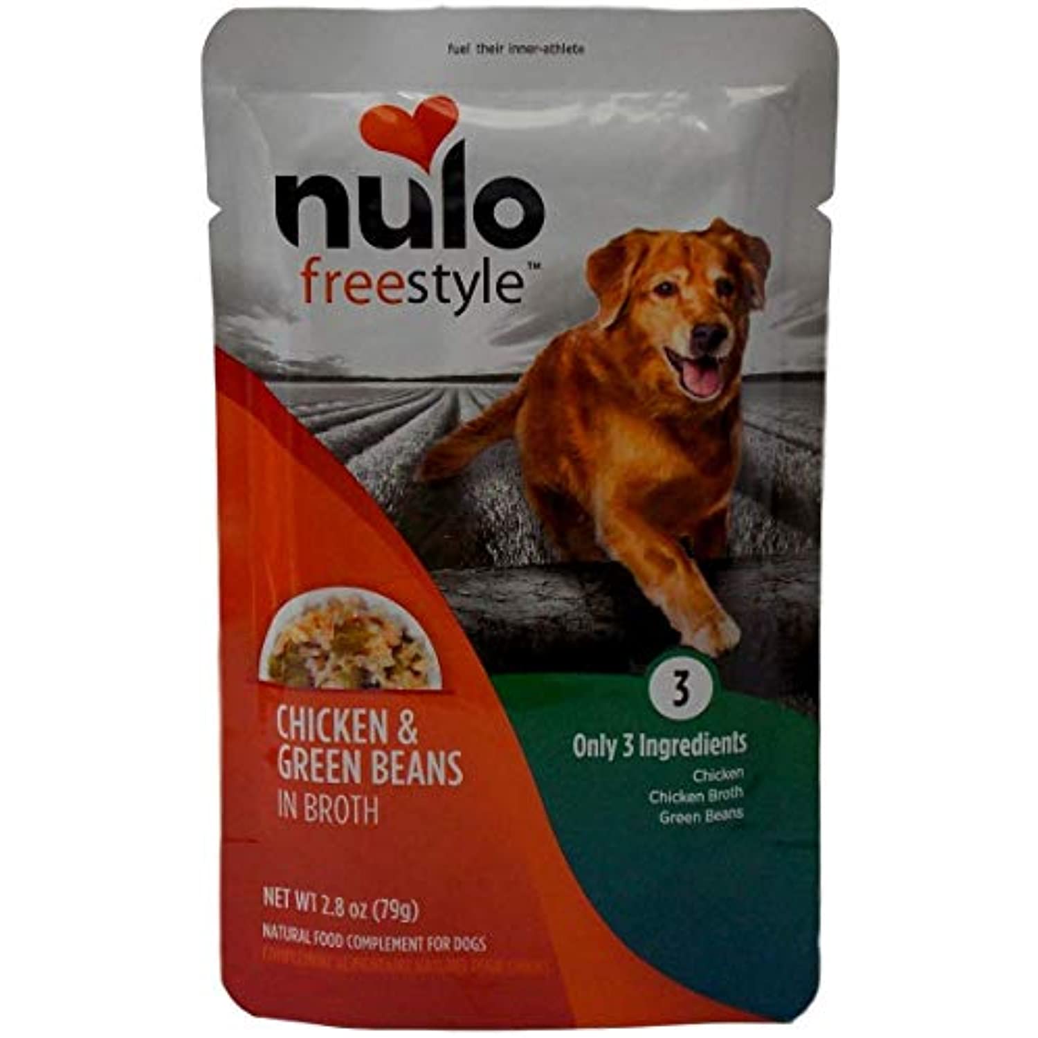Nulo Freestyle Dog Food Topper Chicken & Green Beans in Broth, 24 Pack (2.8 oz each)