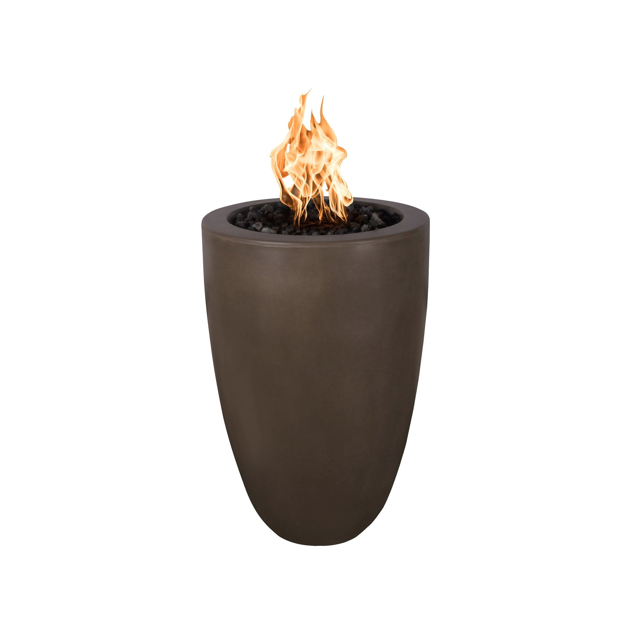 The Outdoor Plus 22 Castillo Pillar GFRC Round Liquid Propane Fire Pit