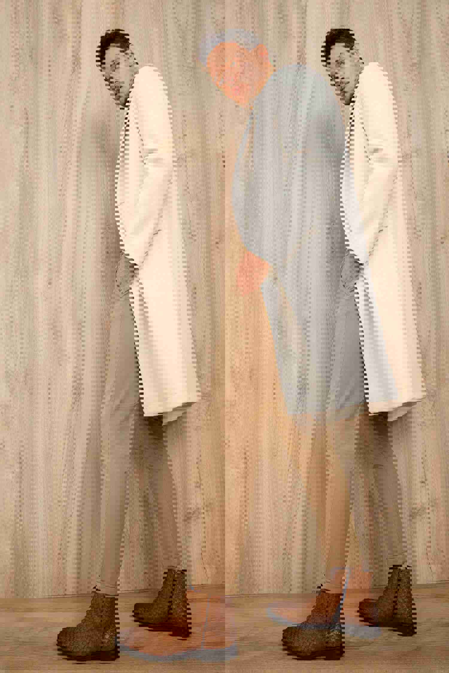 Wellington Tan Handwoven Leather Men Boot with Zipper