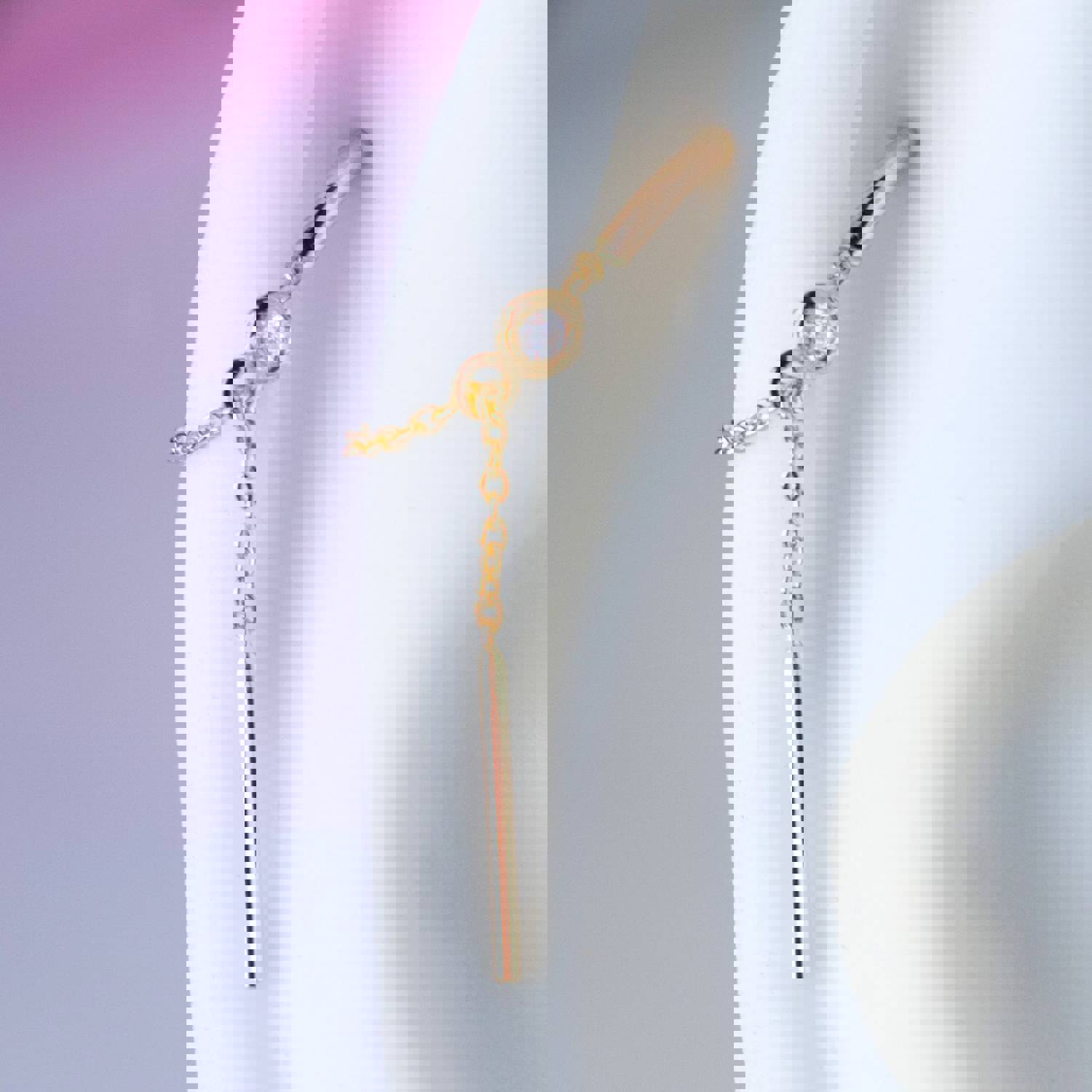 Thing Of Beauty Threader - 14k Yellow Gold with Diamond Accent