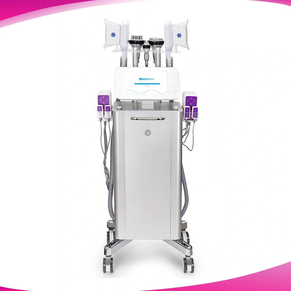 Professional 5 In 1 Vertical Cavitation Machine With Double Handles Cold Freezer & LED Photon
