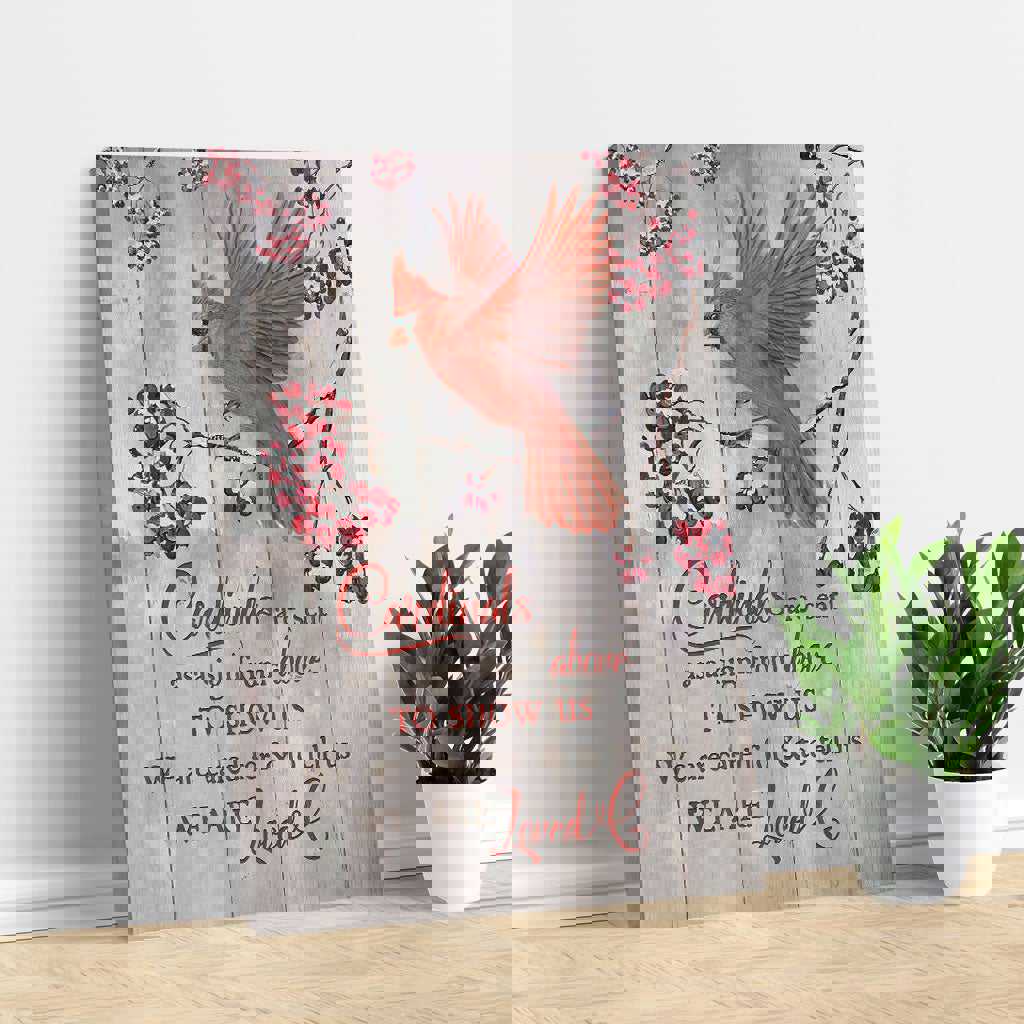 Heaven Canvas - Red Cardinal Portrait Canvas Print, Wall Art