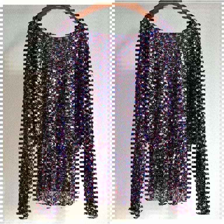 Fashion Chiffon Sequined Blouse