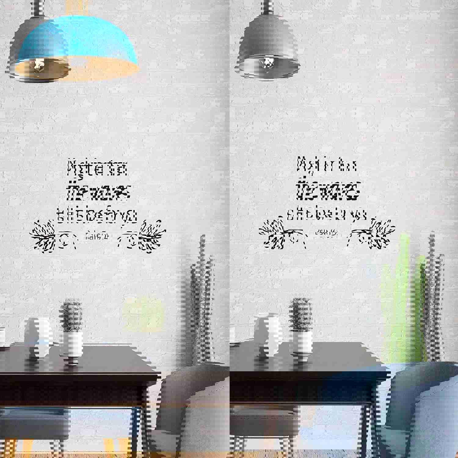 Religious Quotes Vinyl Wall Sticker - Psalm Bible Verse Decal