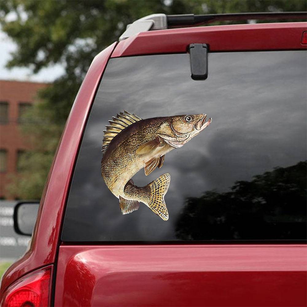 Funny Walleye Wall Decal - PVC Sticker for Indoor & Outdoor Use