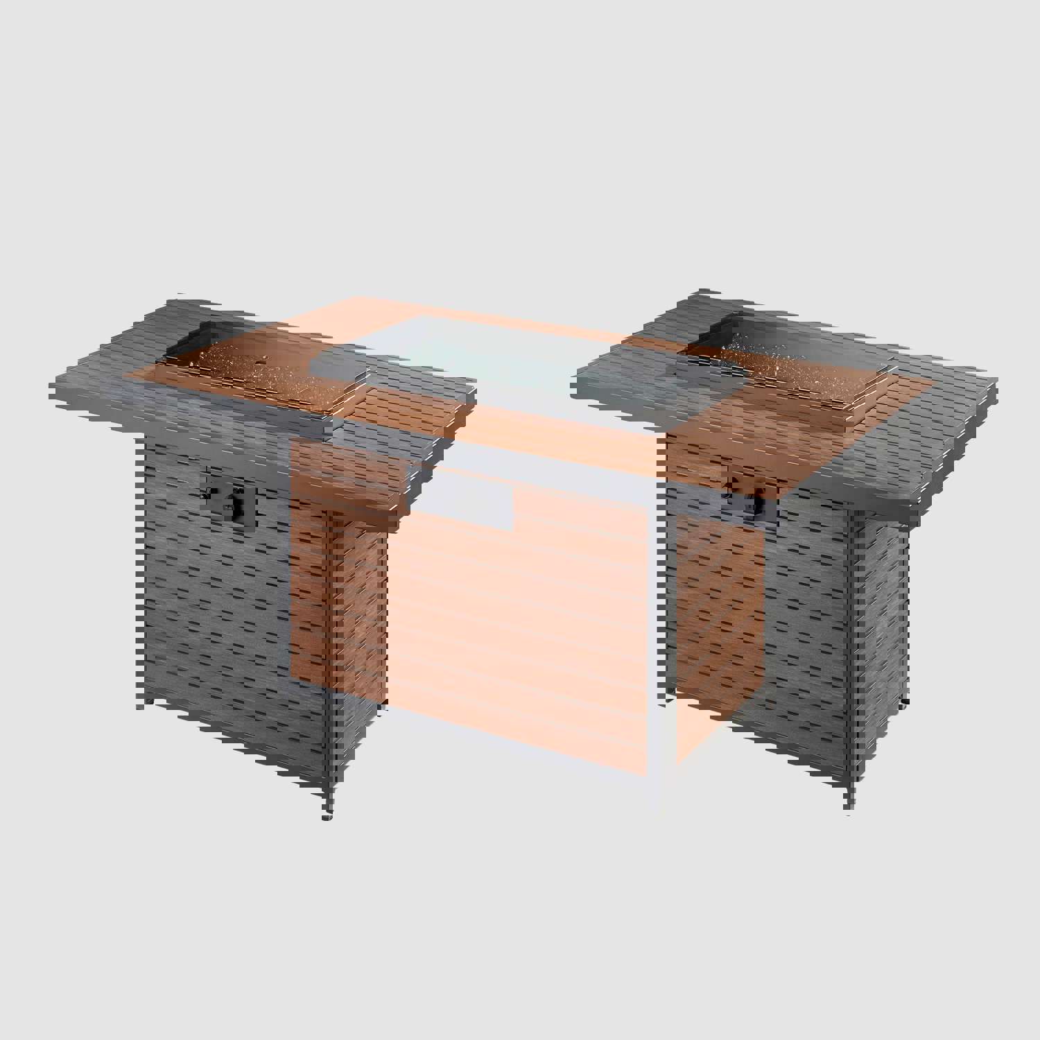 Kenwood Rectangular Chat Height Gas Fire Pit Table