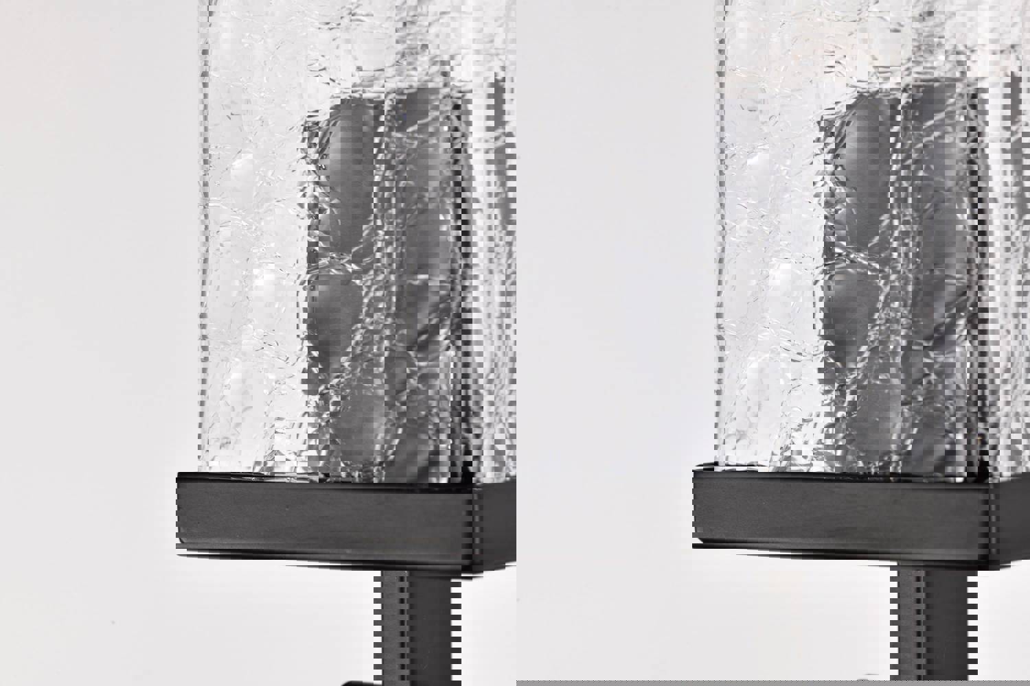 SATCO/NUVO Terrace 1 Light Wall Sconce Matte Black Finish Crackel Glass (60-7748)