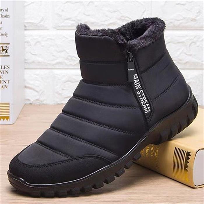 Men's Waterproof Warm Cotton Zipper Snow Ankle Boots (Size 39-47)