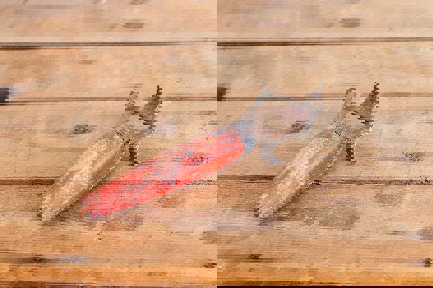 Vintage Red Primitive Can and Bottle Opener - Rustic Kitchen Decor