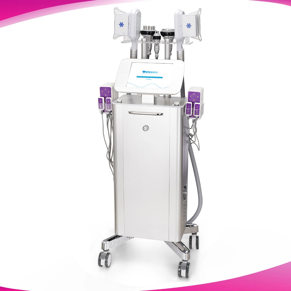 Professional 5 In 1 Vertical Cavitation Machine With Double Handles Cold Freezer & LED Photon