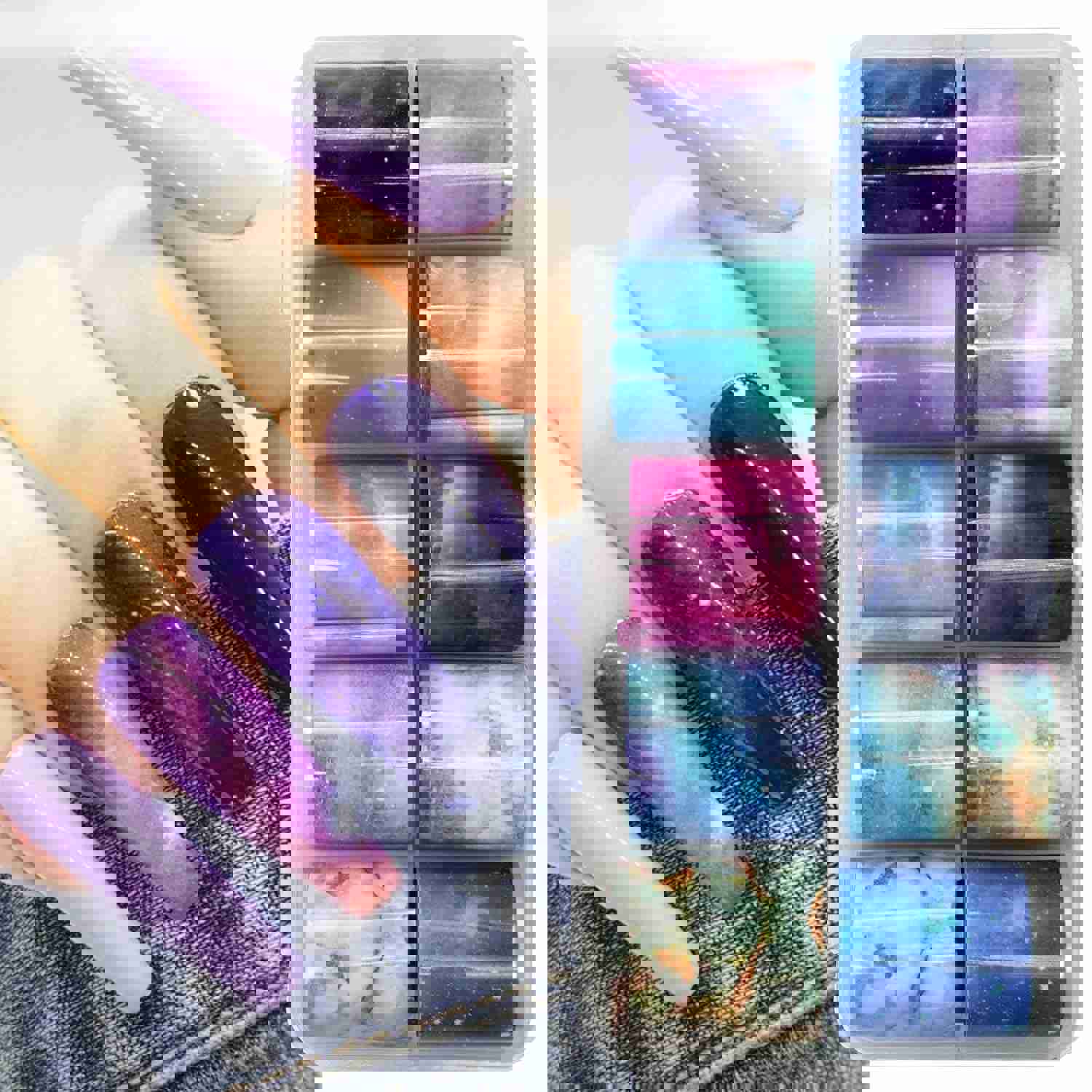 LoveOurHome 30 Sheet Nail Art Foil Transfer Stickers - Floral & Holographic Design for DIY Manicure