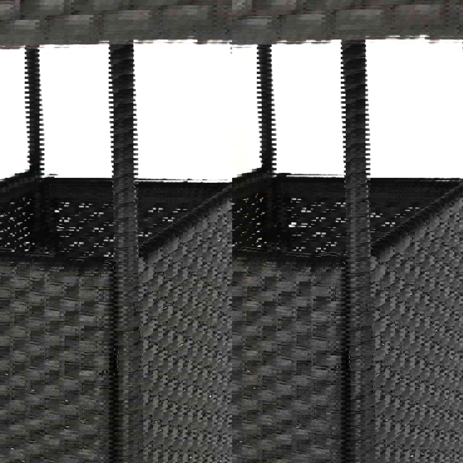 Bristle Contemporary Outdoor Square Gray Wicker Dining Table