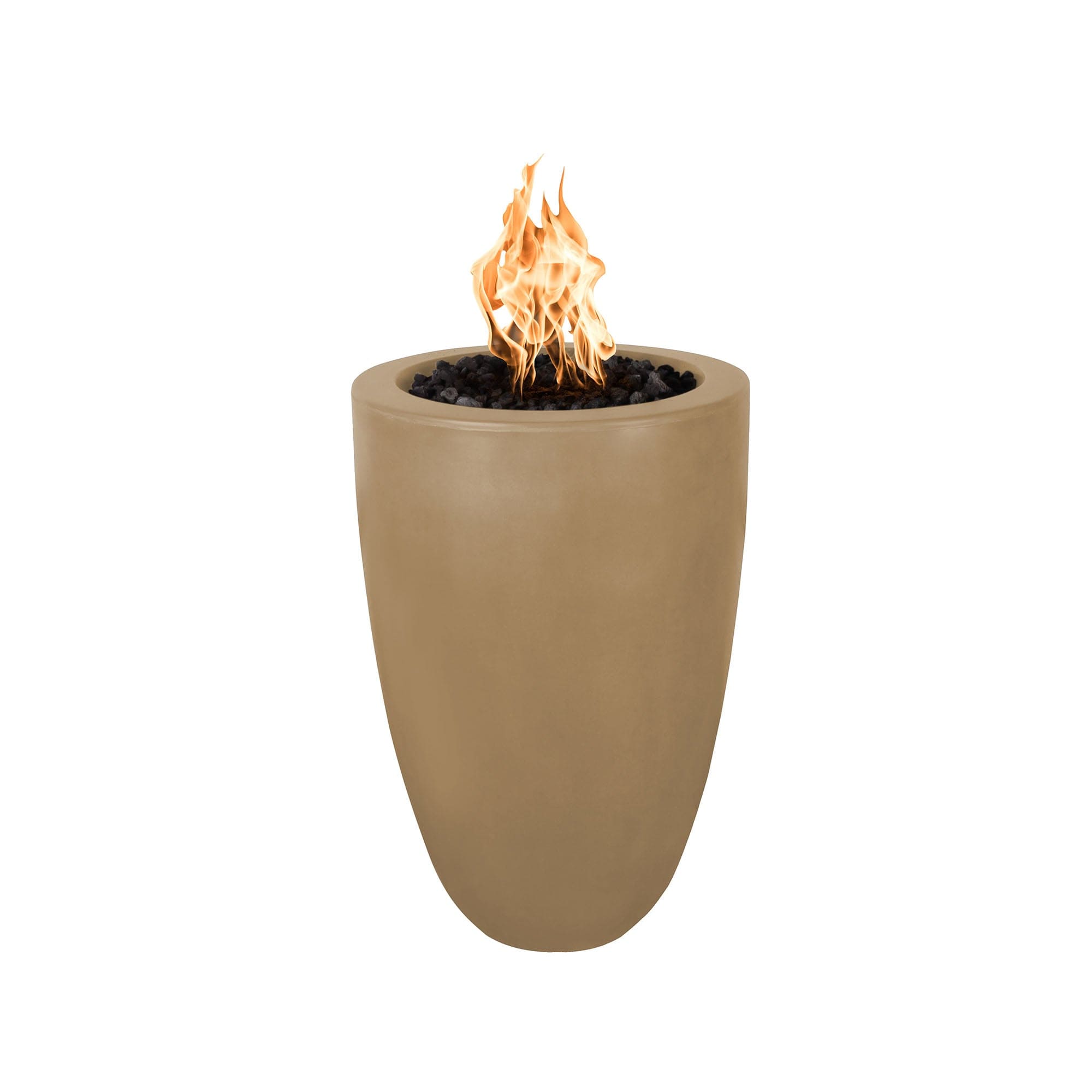 The Outdoor Plus 22 Castillo Pillar GFRC Round Liquid Propane Fire Pit