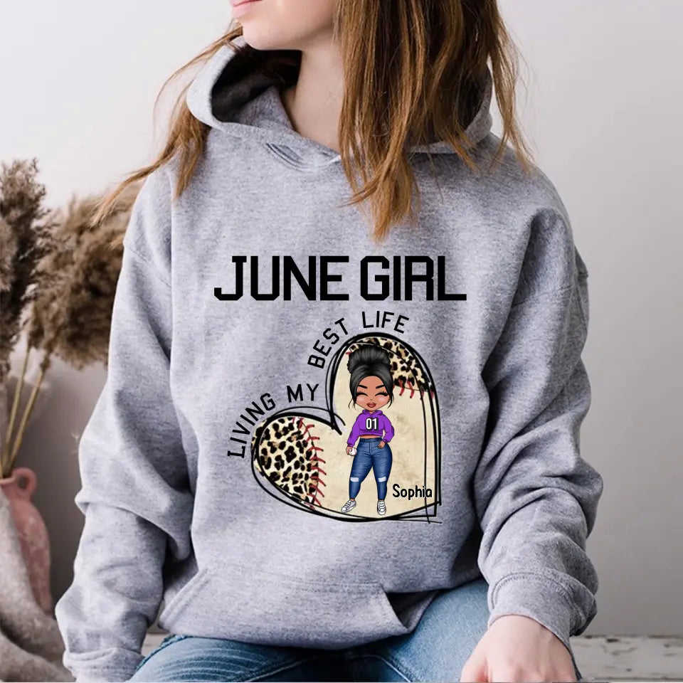 June Birthday Shirt for Women - Custom Baseball Lover Tee