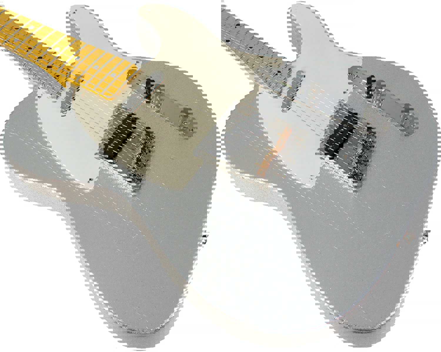 Nash T-57 Guitar, Silver Sparkle, Light Aging - Vintage Styled Tele Model