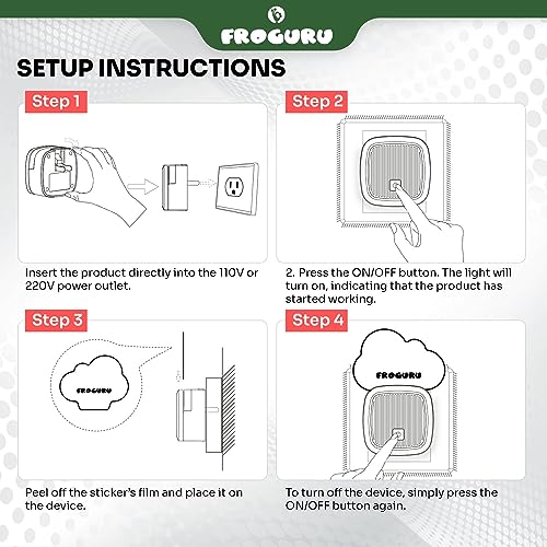 FROGURU Plug in Fly Trap Indoor with 14 Sticky Refills (2-Pack) - Odorless Fly Killer with Blue LED Light
