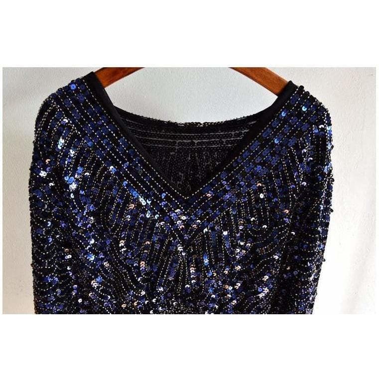 Fashion Chiffon Sequined Blouse