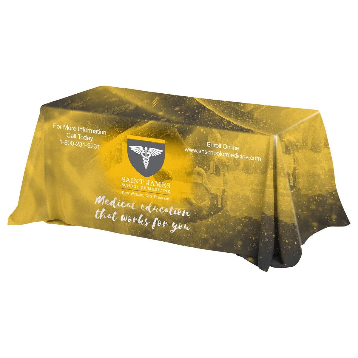 8 Custom Printed Deluxe Table Throw - All Over Print