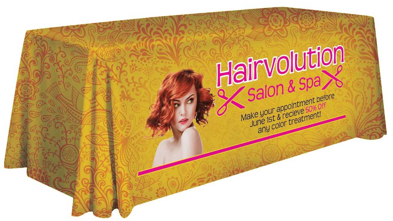 8 Custom Printed Deluxe Table Throw - All Over Print
