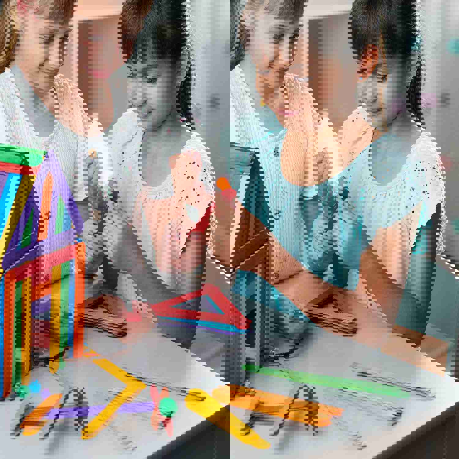 6 Inch Jumbo Colored Popsicle Sticks for Crafts and Educational Activities