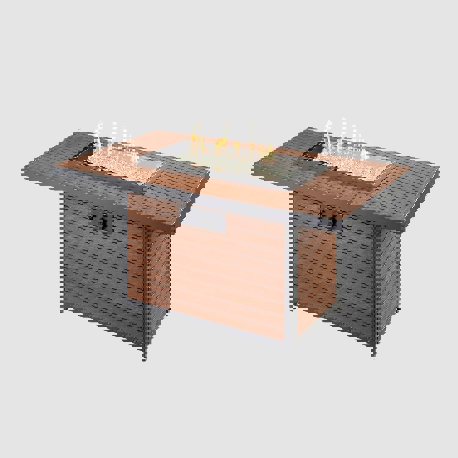 Kenwood Rectangular Chat Height Gas Fire Pit Table