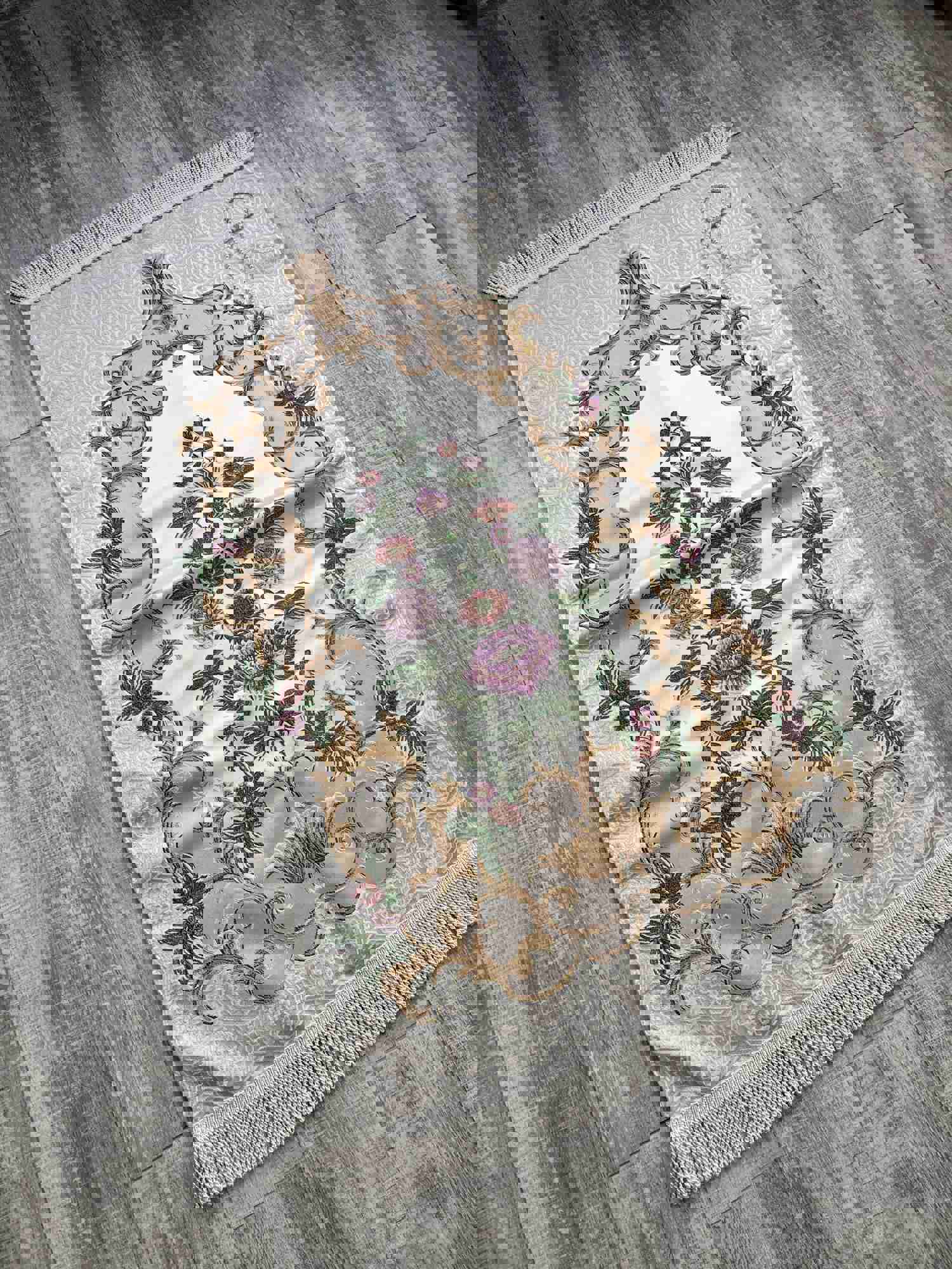 Lux Hunat Hatun Mosque Prayer Mat | Premium Prayer Rug with Tasbih | Wedding & Islamic Gift