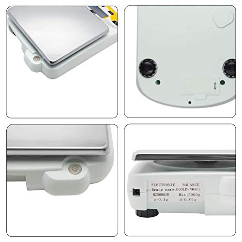 CGOLDENWALL High Precision Lab Scale 5000g/0.01g with Multiple Units & Functions