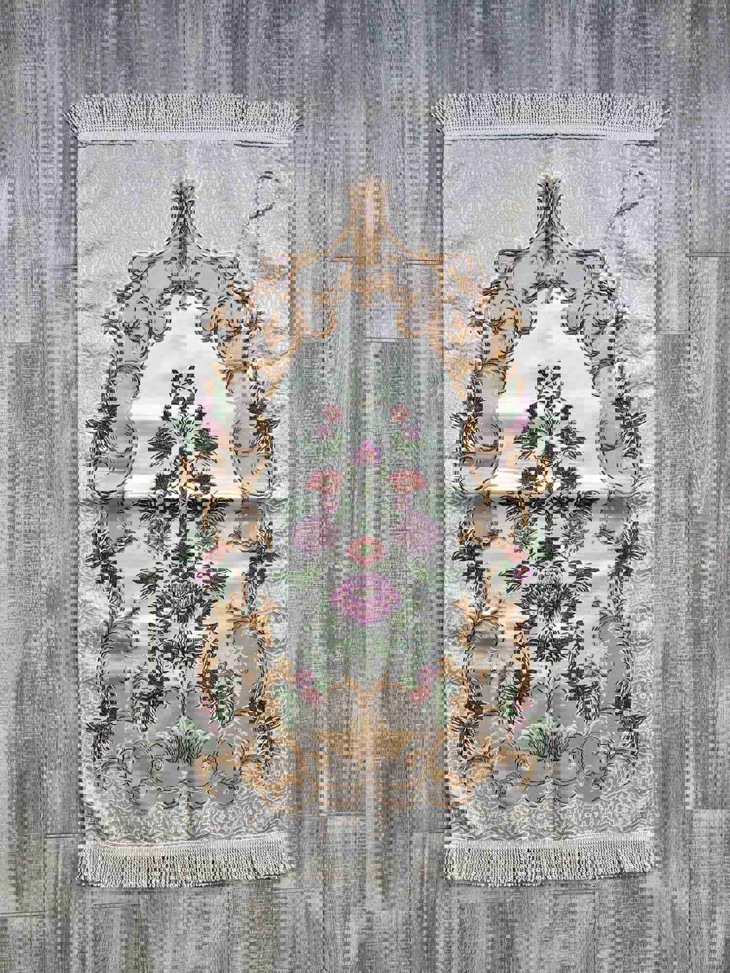 Lux Hunat Hatun Mosque Prayer Mat | Premium Prayer Rug with Tasbih | Wedding & Islamic Gift