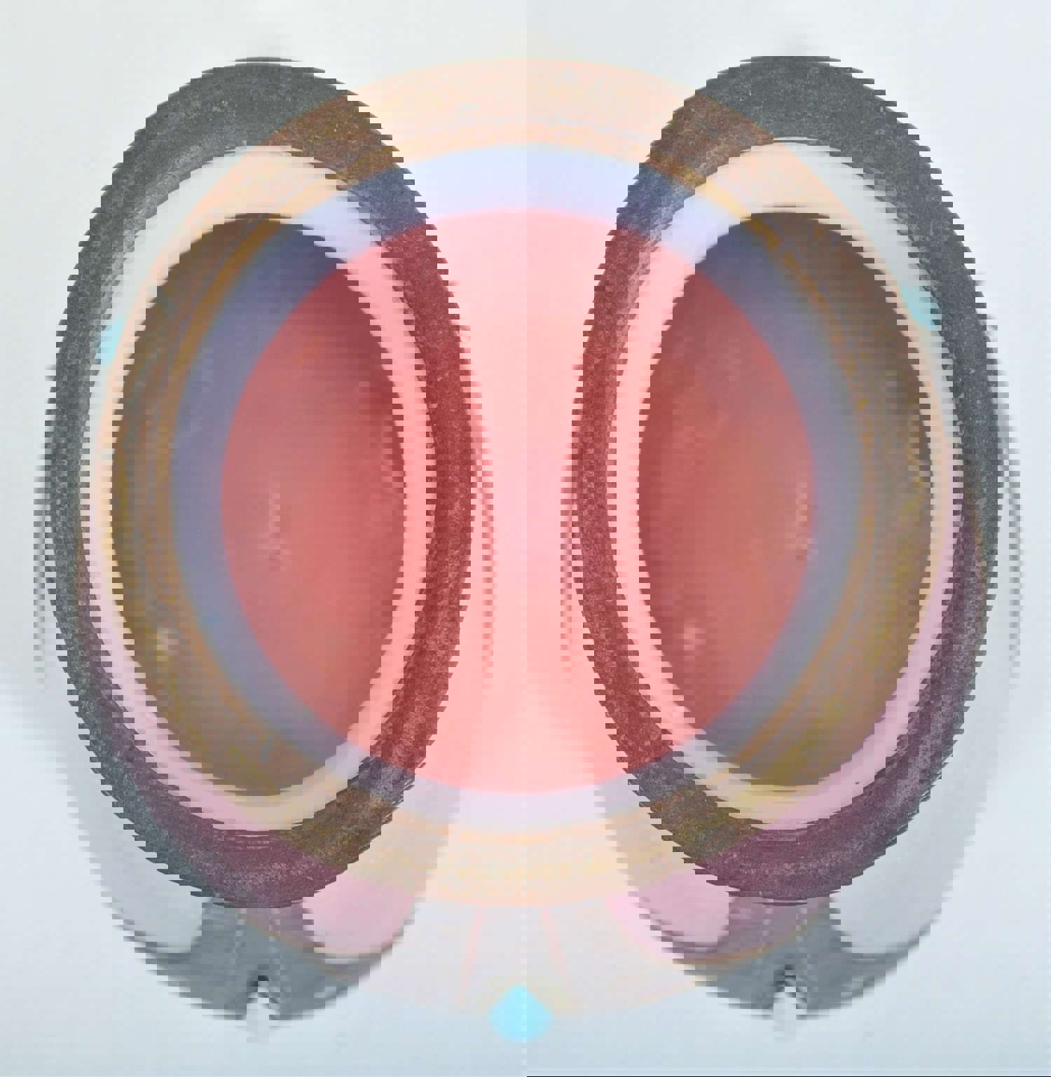 Antique Arts & Crafts Glass Vase with Metal Mounts by Frederic Carder, Circa 1905