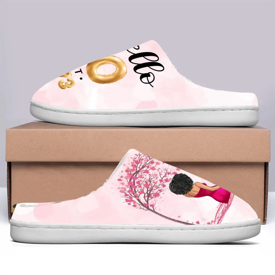 Personalized 50th Birthday Slippers for Women - 50 And Fabulous Gifts