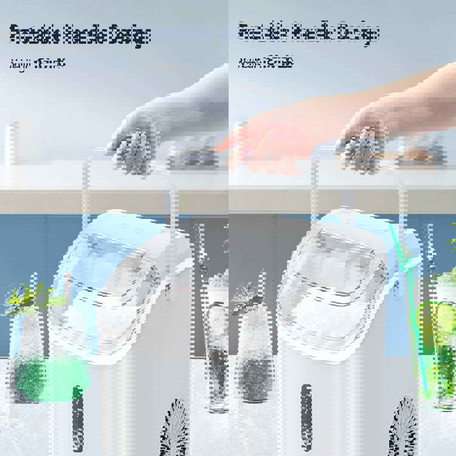 KISSAIR Nugget Countertop Ice Maker, 35Lbs/24Hrs, Self-Cleaning Pebble Ice Machine with Ice Basket & Scoop - White